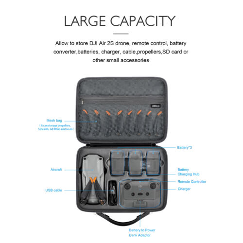 Koffer für DJI Air 2 Air 2S Case mit Schultergurt Wasserdicht